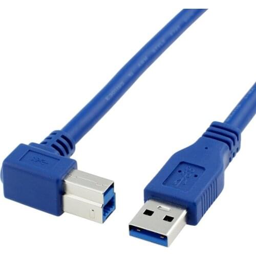 Tinned copper core USB3.0 data cable AM-BM elbow 90°USB3.0 elbow printing cable