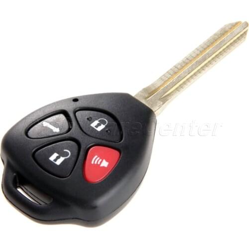 Mgoodoo 3+1 4 Buttons Remote Key Shell Case Replacement Fob For Toyota Camry Corolla Avalon RAV4 Yaris Venza Matrix Uncut Blade