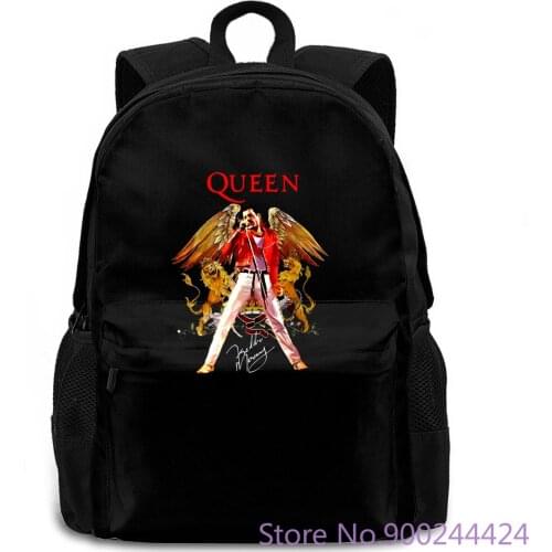 Queen Freddie Mercury Queen Mercury Black New women men backpack laptop travel school adult student