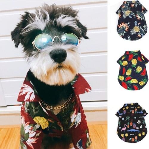 Summer Hawaii French Bulldog Shirt Pet Dog Clothes for Small Dogs Clothing Chihuahua Cool Costume Dog Accessories Pug Costume
