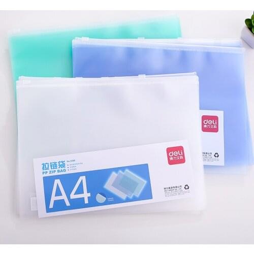 50Pcs File folder A5/A4 PVC zipper bag waterproof document classified storage stationery file holder Office School