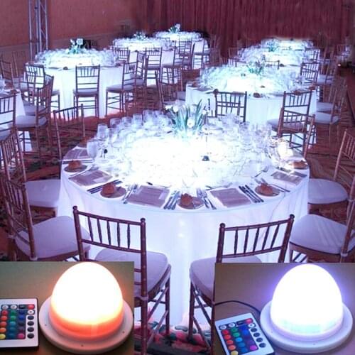 Dia 85mm Rechargeable RGBW LED Bulblite lighting system Waterproof Bulb Lite LED under table light for Wedding Christmas Decor