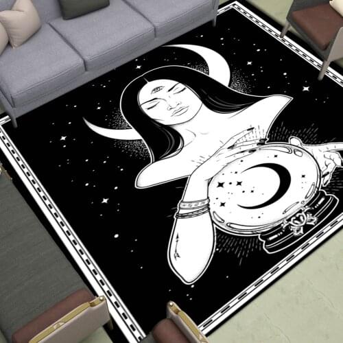 Psychedelic Woman Rugs Home Meditation Large Area Floor Mat Bedroom Livingroom Sofa Bathroom Printed Doormat Carpets Diviner