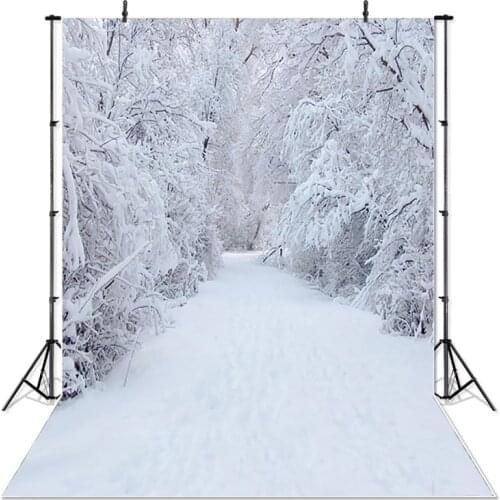 Christmas Photography Background Winter Snow Landscape Backdrops Decoration Props Banner For Photo Studio
