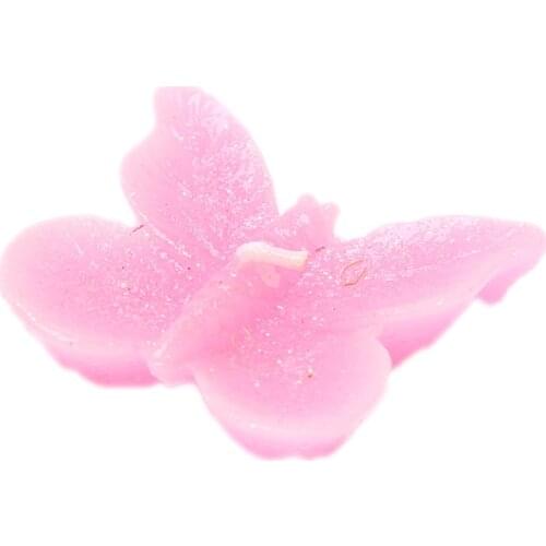 Pink Butterfly Candle With Box Candle Bougie Candles Home Geometric Decoration Cube Wax For Home Wedding Party Decoration