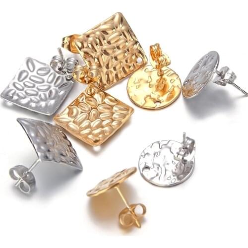 6pcs/Lots Earring Stainless Steel with Ear Plug Fashion Style 13/14mm Diameter Jewelry for Women Halloween Earrings Present