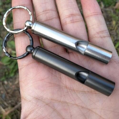 Whistles Training Whistle Multifunctional Aluminum Emergency Survival Whistle Keychain for Camping Hiking Outdoor Sport