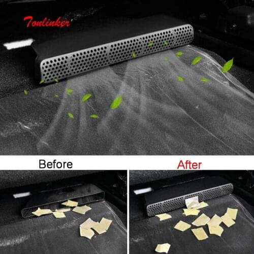 Tonlinker Interior Under Seat Outlet Cover stickers for Citroen C5 Aircross 2018-19 Car styling 2 Pcs ABS Plastic Cover stickers