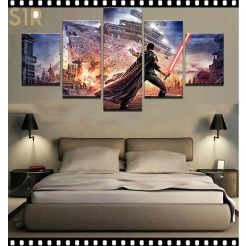 Star War Decorations for 5 Part Movie HD Poster Living Room Decoration Room Decor Anime Wall Art Star War Poster Wall Decor