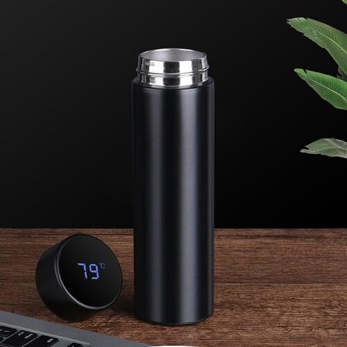 Smart Insulation Cup Temperature Display 304 Stainless Steel 500mL Water Bottle for Easy Safety Playing Accessories