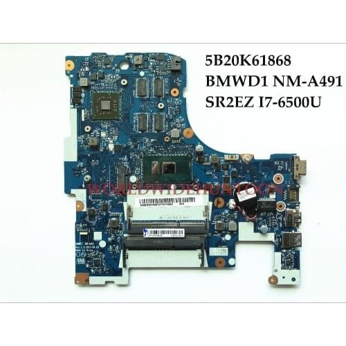 High quality New BMWD1 NM-A491 for Lenovo IdeaPad 300-17ISK Laptop Motherboard 5B20K61868 SR2EZ I7-6500U DDR3 2GB 100% Tested