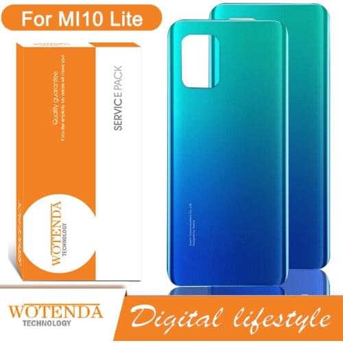 Back Housing Replacement for Xiaomi Mi 10 Lite Back Cover Battery Glass with adhesive Sticker for Mi 10 Lite Rear cover
