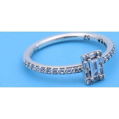 Real 925 Sterling Silver Ring Luminous Ring For Women Wedding Engagement Party Fashion Jewelry