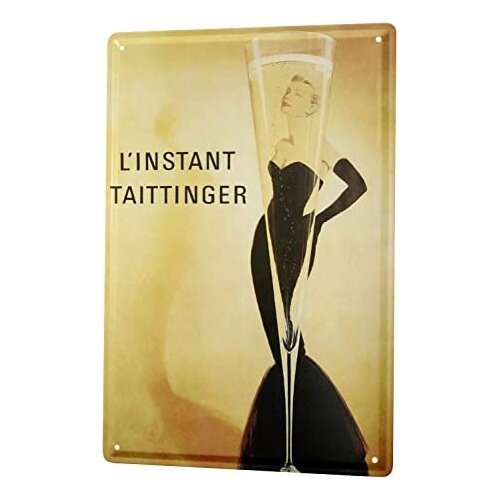 Tin Sign Decor Plaques 30 x 40 cm Bar Party Champagne
