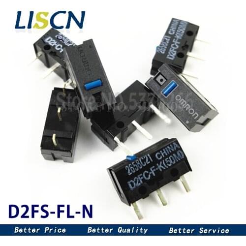 2PCS D2FC-F-K (50m) Blue Dot Mouse Micro Switch D15 20 Dropship D2FC OMRON Micro Switch