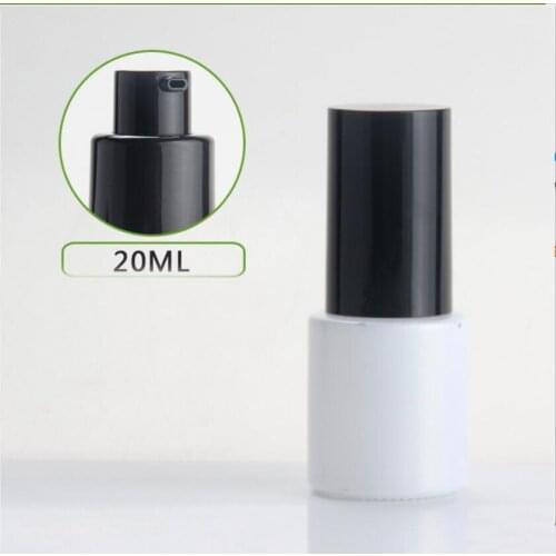 20ml frosted/green/blue/white glass bottle black pump lid for serum/lotion/emulsion/foundation skin care cosmetic packing