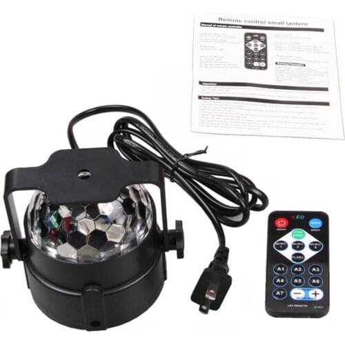 6-Color Mini Disco Stage Crystal Magic Led Stage Ball Light Lamp With Voice Remote Voice Control Beauty