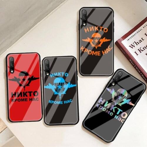 Russia Airborne Phone Case For Huawei P9 10 20pro 30lite Mate 9 10lite 20pro Honor 7A 8X 9 Nova3i 5ipro Tempered Glass