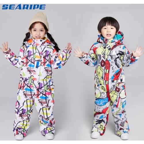 SEARIPE Kids Ski Suit Children Brands Waterproof Girls And Boys Snow Set Pants Winter Skiing And Snowboarding Jacket Child