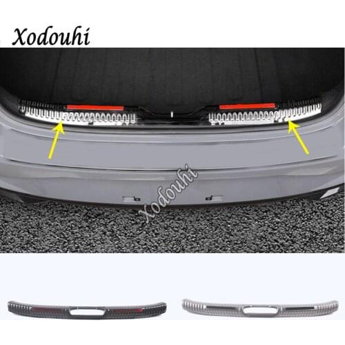 For Hyundai Elantra Avante 2021 2022 Car Stainless Steel Internal Built Rear Back Bumper Trim Plate Trunk Frame Threshold Pedal