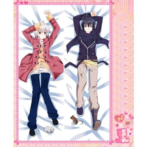 Anime Cartoon NO.6 Double Bolster Hugging Pillow Case Pillow Cover Pillowcase Peach Skin 2 Way No.58027