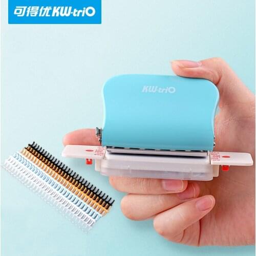 Fashionable 6mm Pressing Hole Puncher Effortless Hole Puncher Binding Ring 10 Pages for A4 A5 A6 A7 B5 B6 Hole Office Supplies