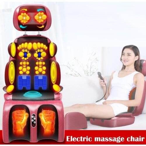 Electric cushion Cervical spine massager multi-function body vibration kneading chair cushion household massage pillow 220v
