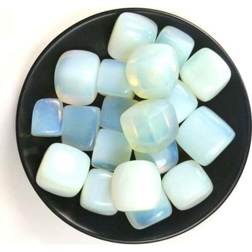 Opal tumbled cube stones natural mineral crystals gemstones fine garden reiki healing feng shui decoration