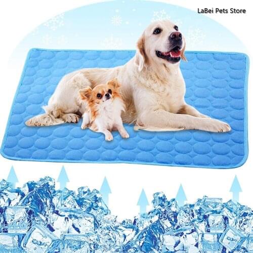 Dog Mat Cooling Summer Mat Pet Supplies Blanket Sofa Breathable Pet Dog Bed For Dogs Cats Pet Ice Pad Silk