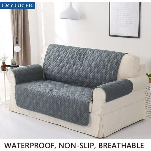 Waterpoof Reversible Quilted Sofa Couch Covers Armchair Sofa Slipcovers for Dogs Pet Cats Furniture Protector Machine Washable