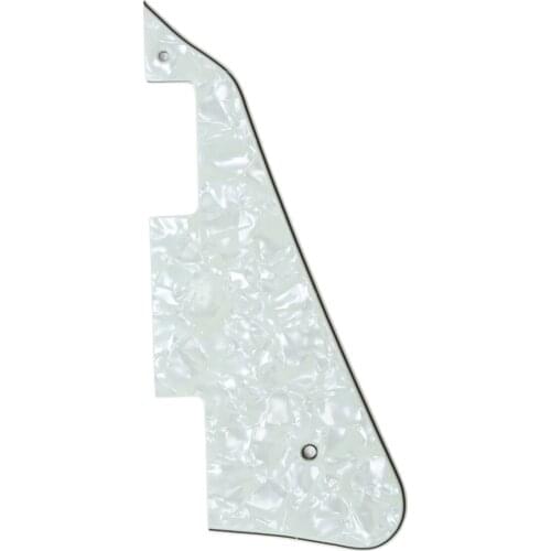 Musiclily Electric Guitar Pickguard for Gibson Les Paul Modern Style, 4Ply Mint Pearl