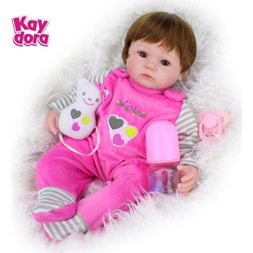 Soft Silicone Reborn Baby Dolls 16 inch 40cm Bebe Reborn Dolls Alive Lifelike Real Realistic Kids Menina Girl Toy Birthday Gift