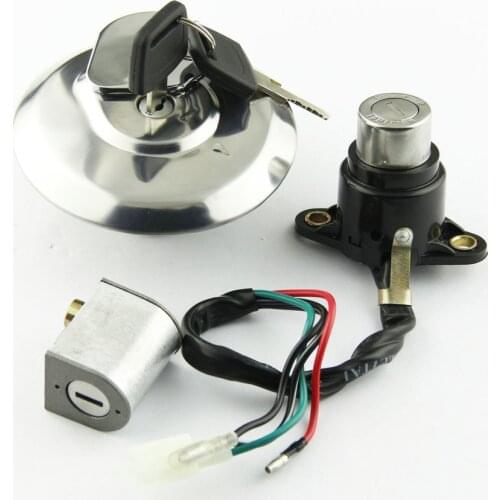 Motorcycle Ignition Switch Fuel Gas Tank Cap Cover Seat Lock Key Set Kit For Honda CM125 1987-1999