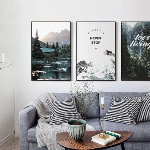 Scandinavian Poster Forest Posters And Prints Landscape Wall Art Modern Canvas Painting Quote Wall Pictures For Living Room