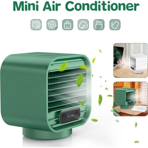 Mini Portable Air Conditioner 2-in-1 Humidifier Purifier USB Desktop Air Cooler Fan For home Office Room Fan Dropshipping