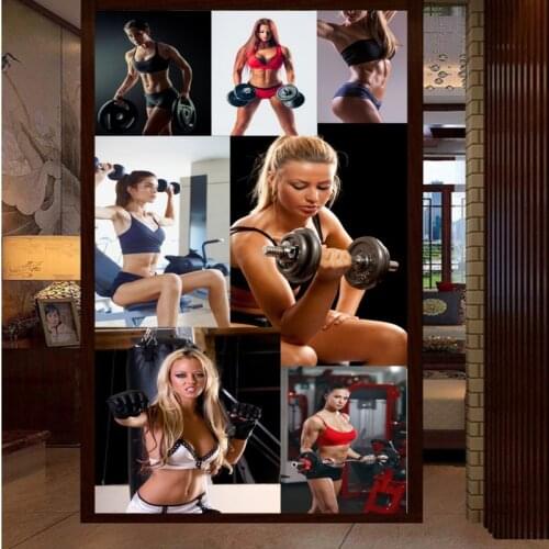 Drop Shipping Custom Wallpaper 3D Stereo Wallpaper Beauty Gym Muscle Tooling Entrance Living Room Wallpaper Sports Hall Mural