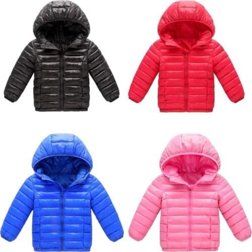 Boys Down Coats 2019 Autumn Winter Jacket For Girls Jacket Kids Candy Color Keep Warm Outerwear Coat Children Clothes