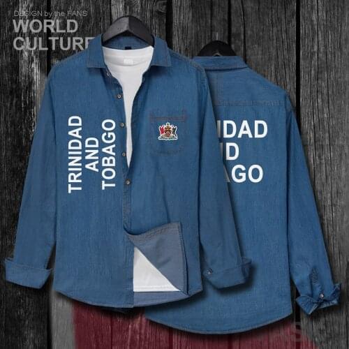 Trinidad and Tobago TTO Trinidadian Trini Trinbagonian Jeans Men Clothes Autumn Cotton Long Sleeve Cowboy Coat Casual Jacket 20
