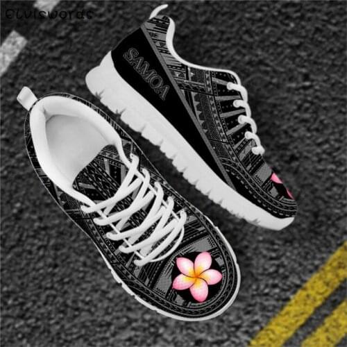 ELVISWORDS Traditional Ethnic Tribes Pattern Comfortable Sneakers for Woman Females Breathable Walking Shoes zapaotos de mujer