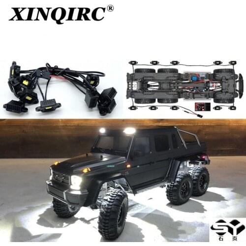 XINQIRC Waterproof LED lamp kit for wheel brow lamp 1 / 10 traxxas trx6 g63 trx4 G500 RC car upgrade accessories