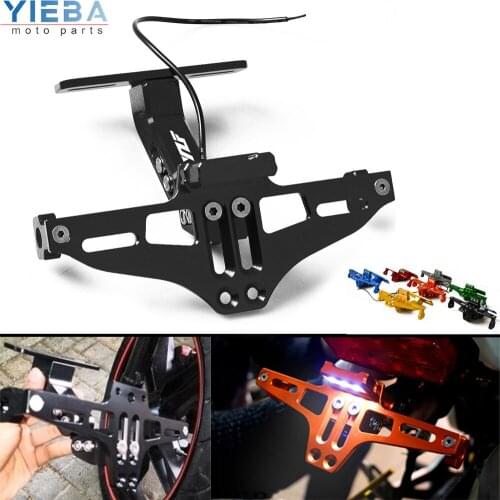Motorcycle Parts Angle Rear License Plate Bracket with light Mount Holder For YAMAHA YZF R1 R3 R6 R15 R25 R125 R1M 1000 2019 08