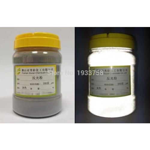 100g Grey Reflective powder High refraction glass microsphere reflective powder Pigment Reflected White Light coating