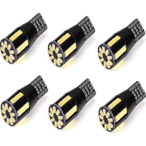2x W5W T10 Car LED lights Signal Lamp Error Free Bulbs 12V 3014 Chips 39SMD Canbus White Reserve Backup Lights Led Accessories