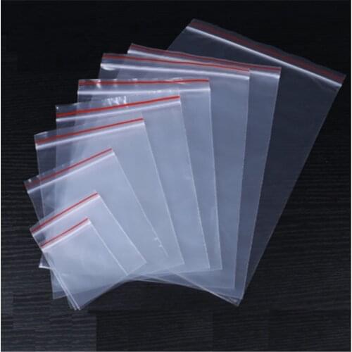 500 Pcs/pack Small Zip Lock Plastic Bags Reclosable Transparent Bag Shoe Bag Vacuum Storage Bag Clear Bags Thickness 0.05mm