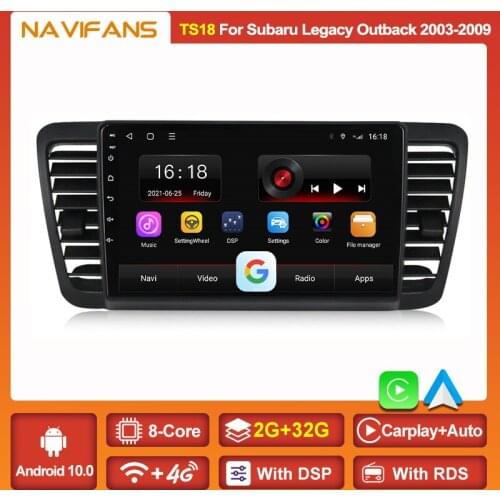 9inch 6+128G 8Core Android 11 Car Radio Multimedia Video Player For Subaru Outback 3 Legacy 4 2003-2009 Audio DSP Carplay GPS BT