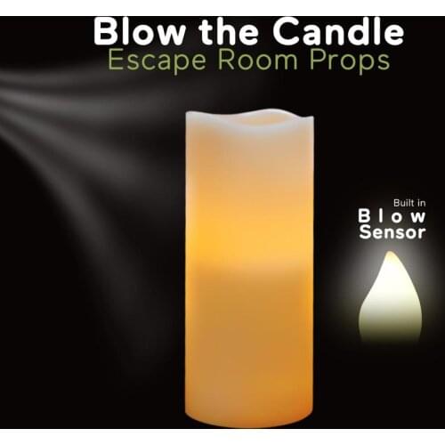 BearHoHo Real Life Escape Room Candles Props Blow On/Out to Unlock Indoor Puzzle Game Adventure Control EM Lock Room Escape Play