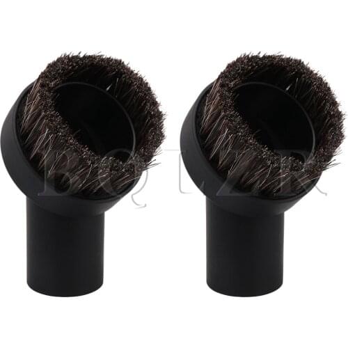 BQLZR 2 x 1.25" ID Vacuum Tools Attachment Plastics Horse Round Brushes Black