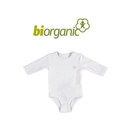 BİORGANİC UZUN KOLLU BODYSUİT EKRU (0-12 AY)