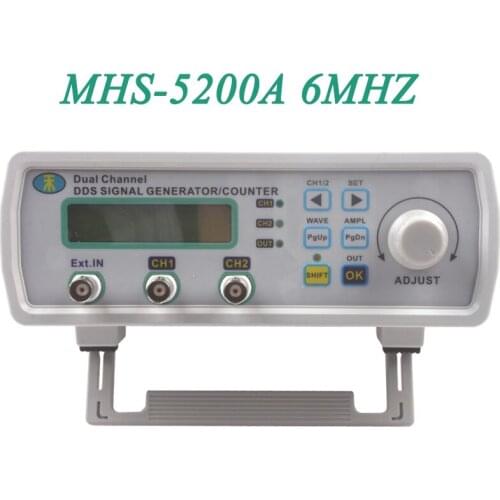 MHS-5200A 0-6MHz Digital Dual-channel DDS Signal Generator Arbitrary Waveform Generator 200MSa/s