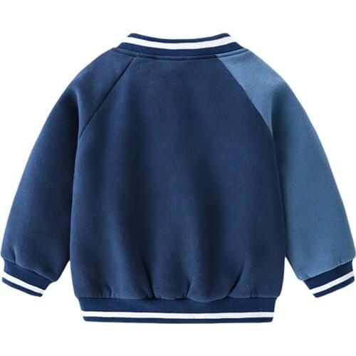 Kids Baby Boys Girls Clothes Cute Fleece Baby Jacket Baseball Jacket Outerwear Coat Winter Warm